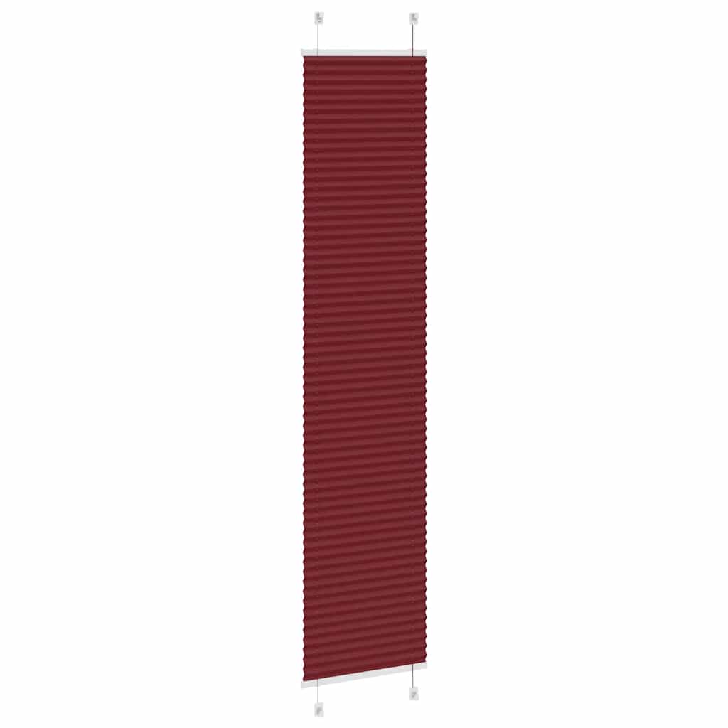 vidaXL Roleta plisowana Bordowy Czerwony 40x200 cm Szerokość tkaniny
