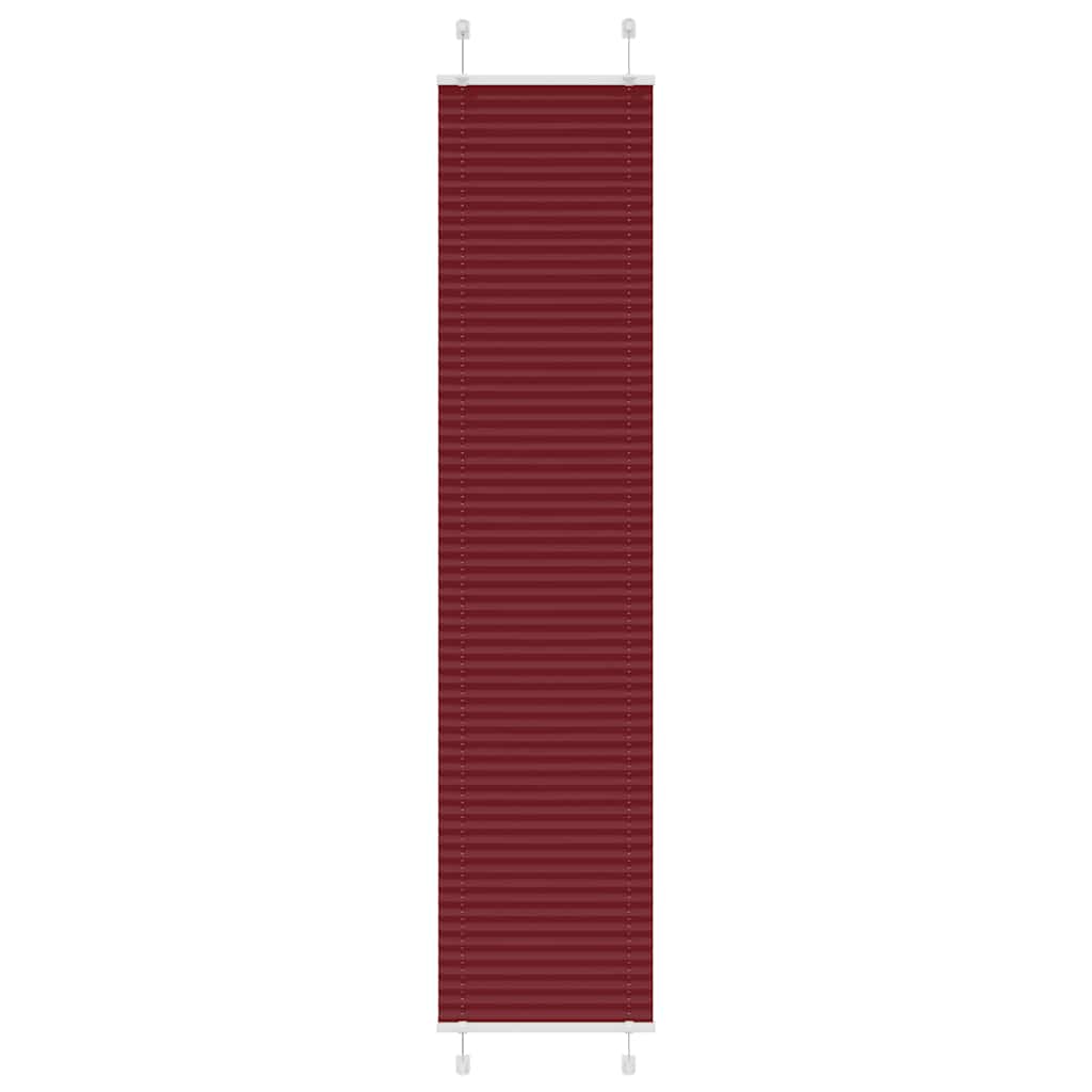 vidaXL Roleta plisowana Bordowy Czerwony 45x200 cm Szerokość tkaniny
