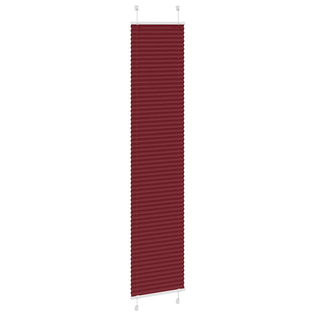 vidaXL Roleta plisowana Bordowy Czerwony 45x200 cm Szerokość tkaniny