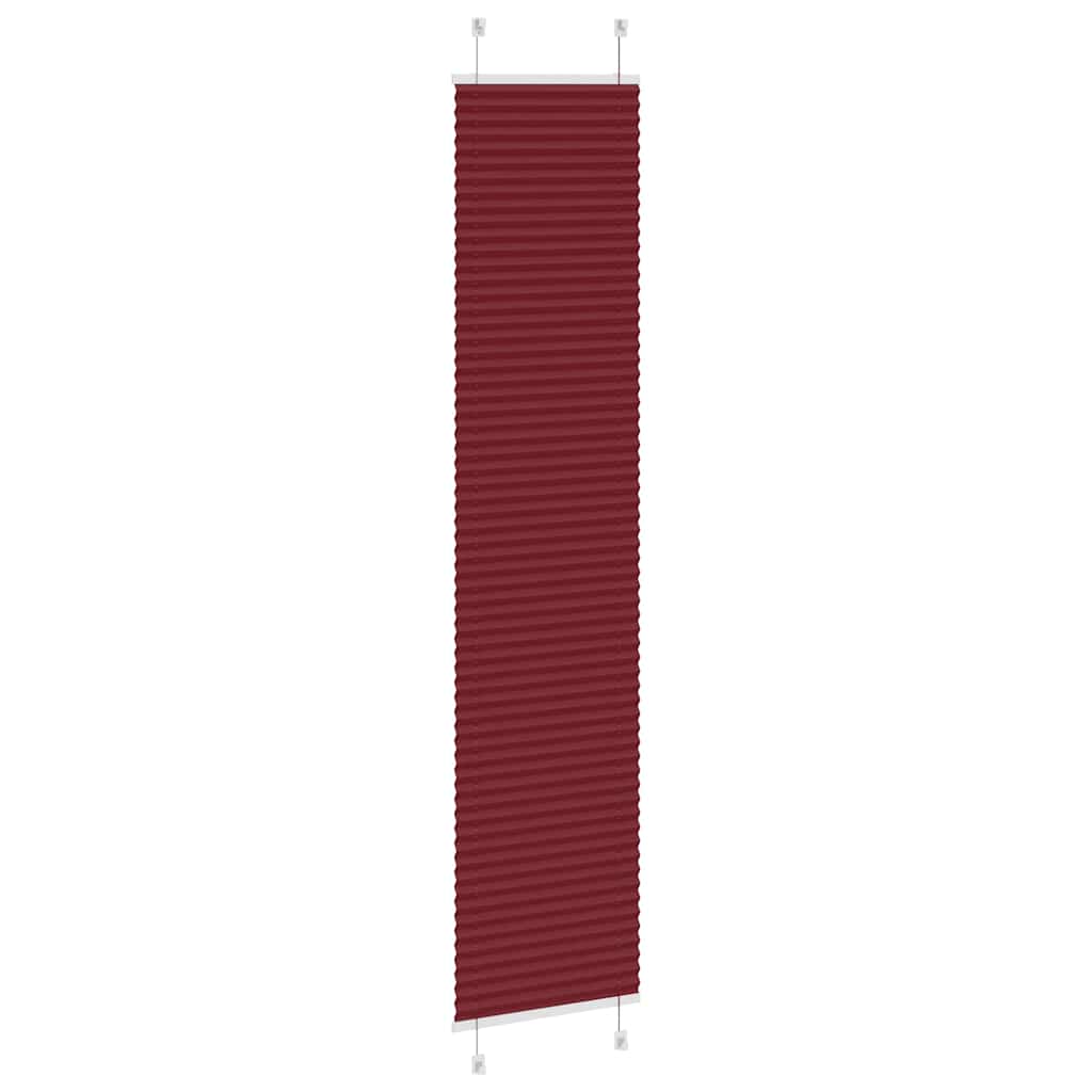 vidaXL Roleta plisowana Bordowy Czerwony 45x200 cm Szerokość tkaniny