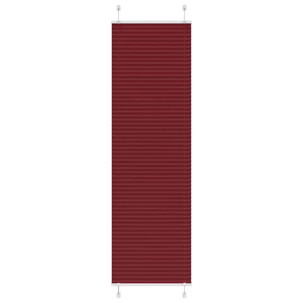 vidaXL Roleta plisowana Bordowy Czerwony 55x200 cm Szerokość tkaniny