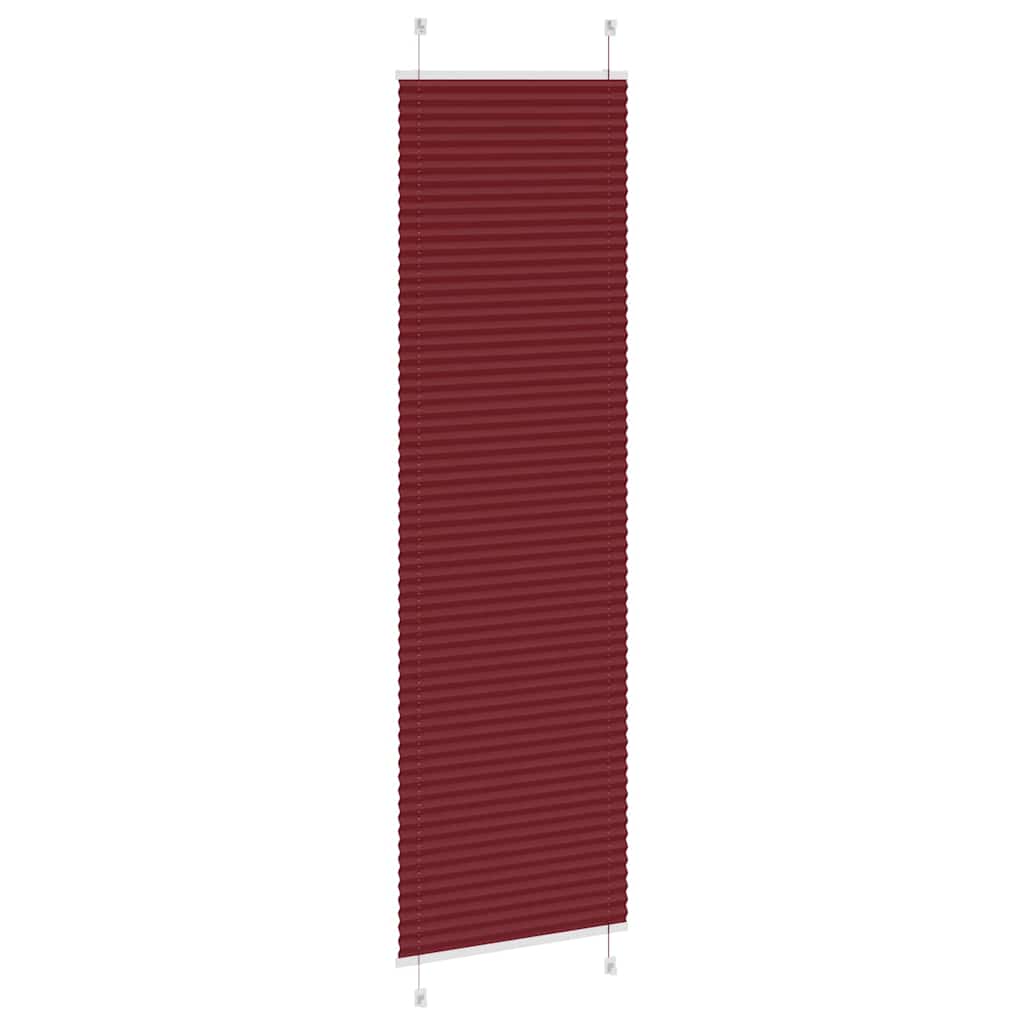 vidaXL Roleta plisowana Bordowy Czerwony 55x200 cm Szerokość tkaniny