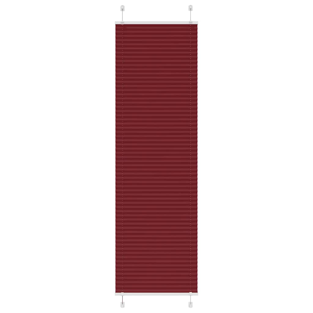vidaXL Roleta plisowana Bordowy Czerwony 60x200 cm Szerokość tkaniny