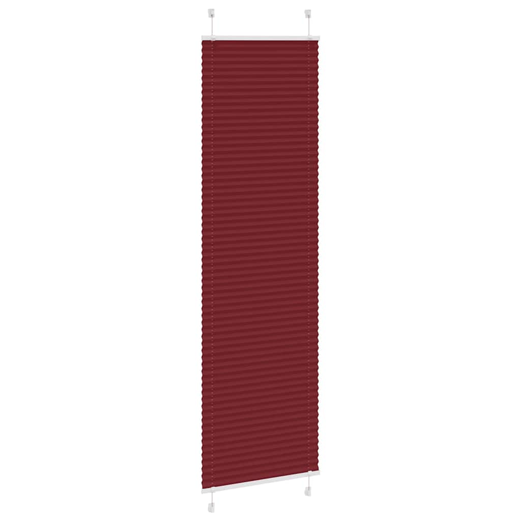 vidaXL Roleta plisowana Bordowy Czerwony 60x200 cm Szerokość tkaniny