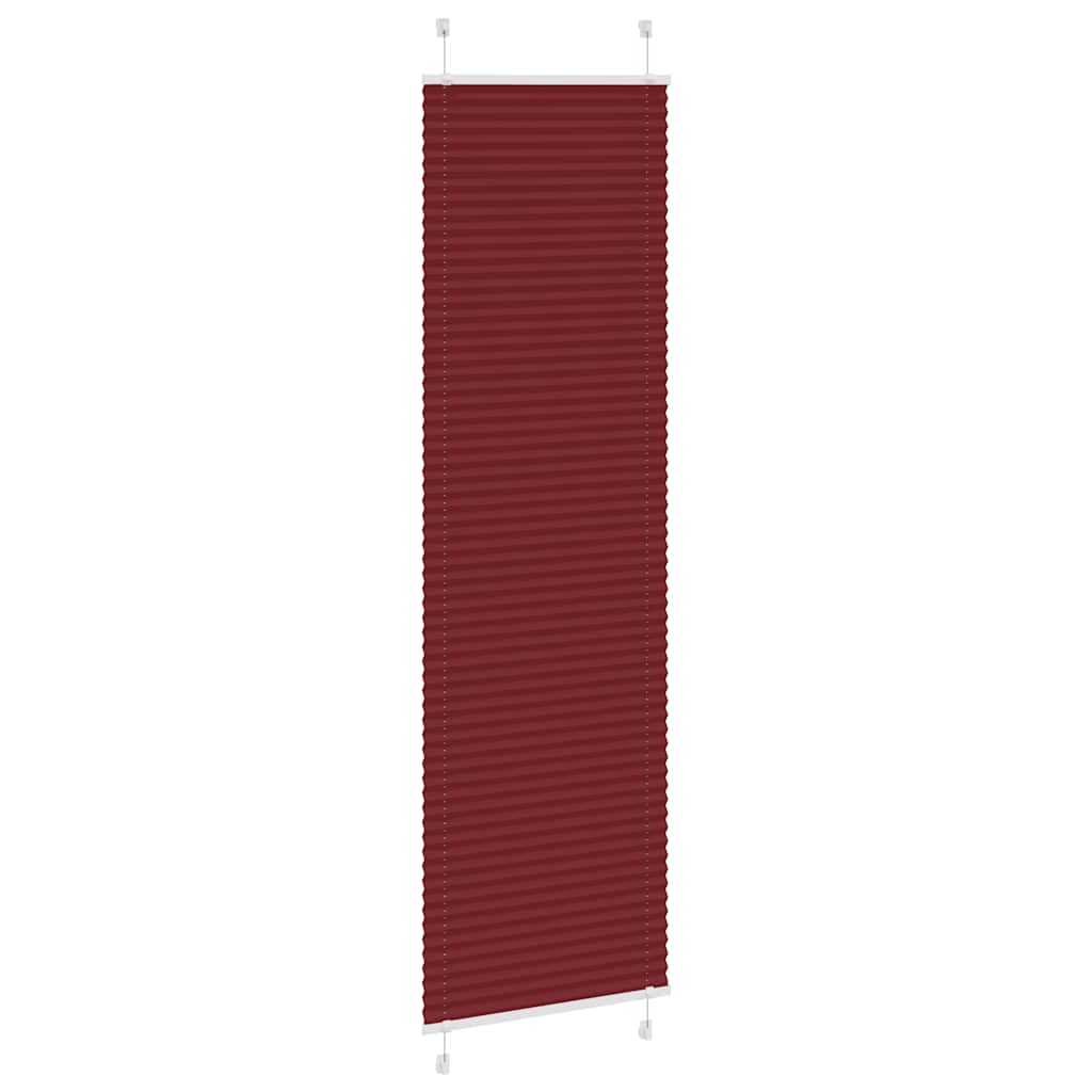 vidaXL Roleta plisowana Bordowy Czerwony 65x200 cm Szerokość tkaniny