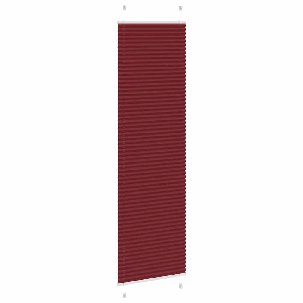 vidaXL Roleta plisowana Bordowy Czerwony 65x200 cm Szerokość tkaniny