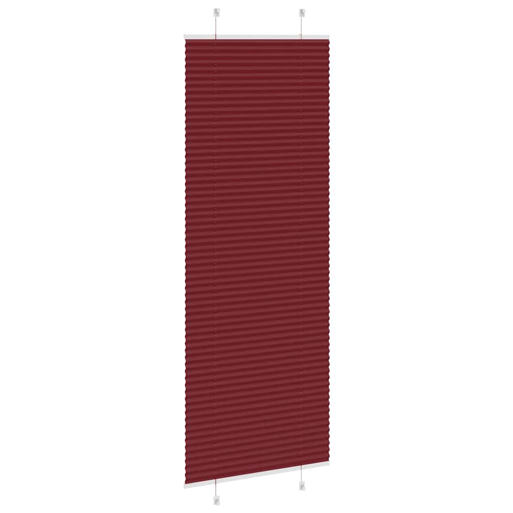 vidaXL Roleta plisowana Bordowy Czerwony 70x200 cm Szerokość tkaniny
