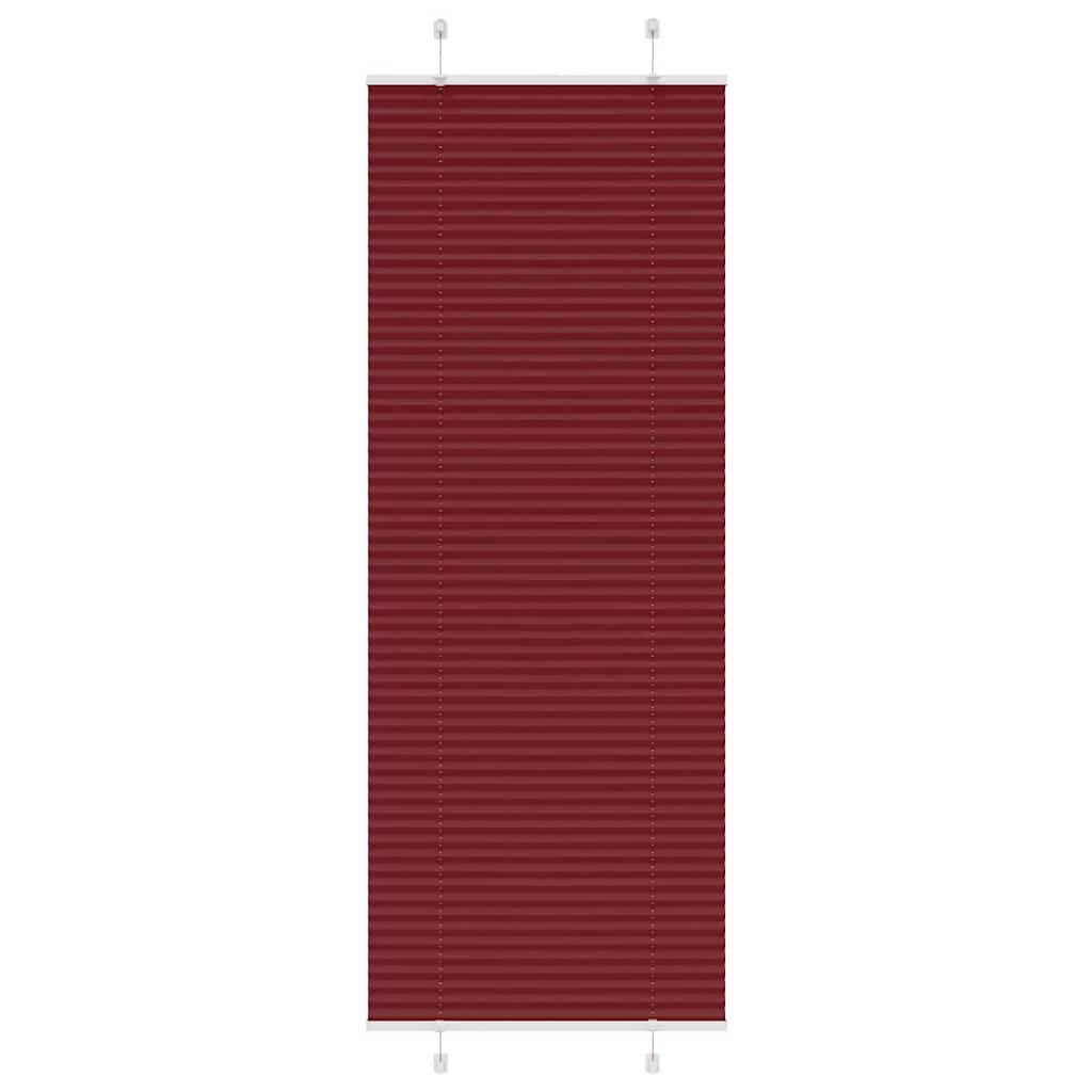 vidaXL Roleta plisowana Bordowy Czerwony 75x200 cm Szerokość tkaniny