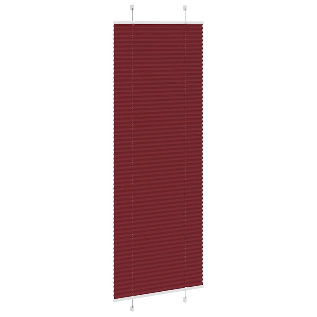 vidaXL Roleta plisowana Bordowy Czerwony 75x200 cm Szerokość tkaniny