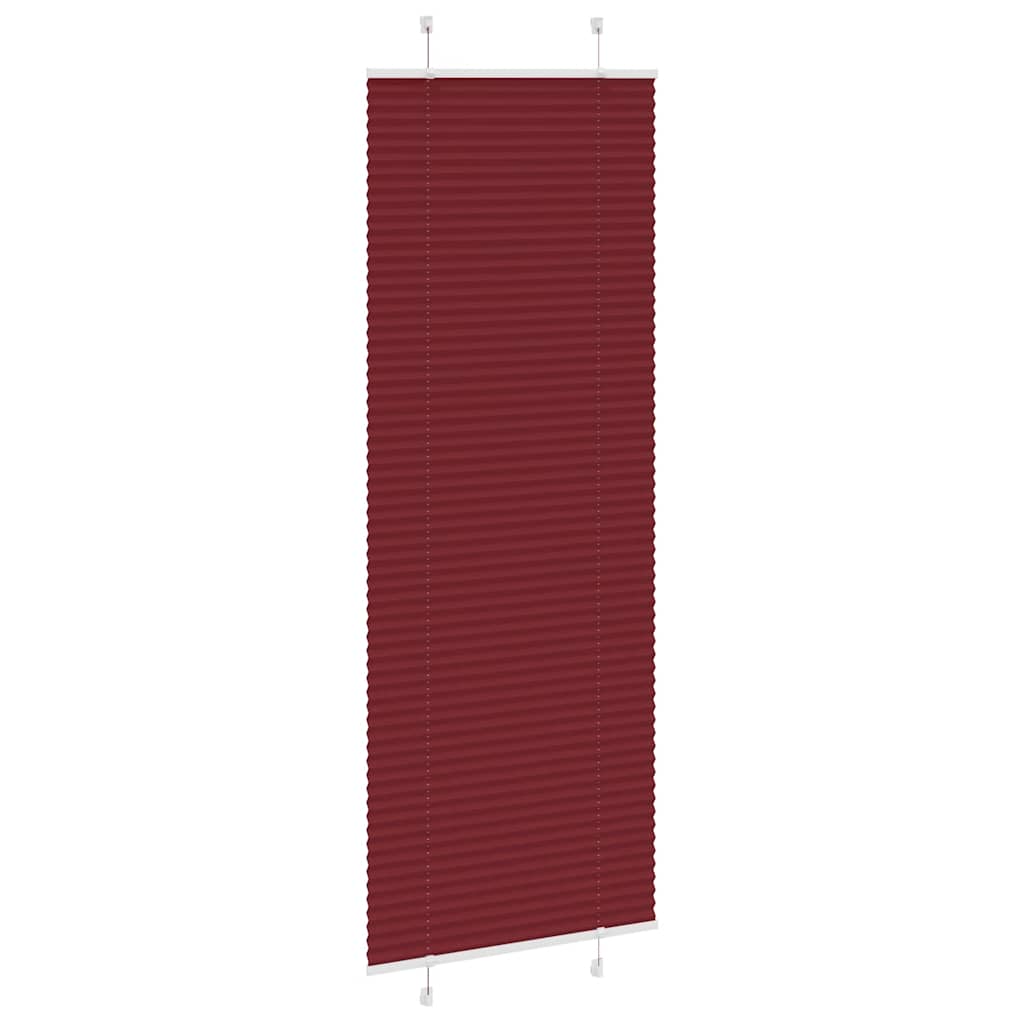 vidaXL Roleta plisowana Bordowy Czerwony 80x200 cm Szerokość tkaniny