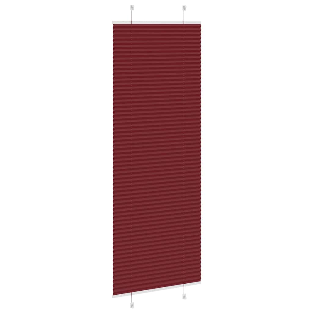 vidaXL Roleta plisowana Bordowy Czerwony 80x200 cm Szerokość tkaniny
