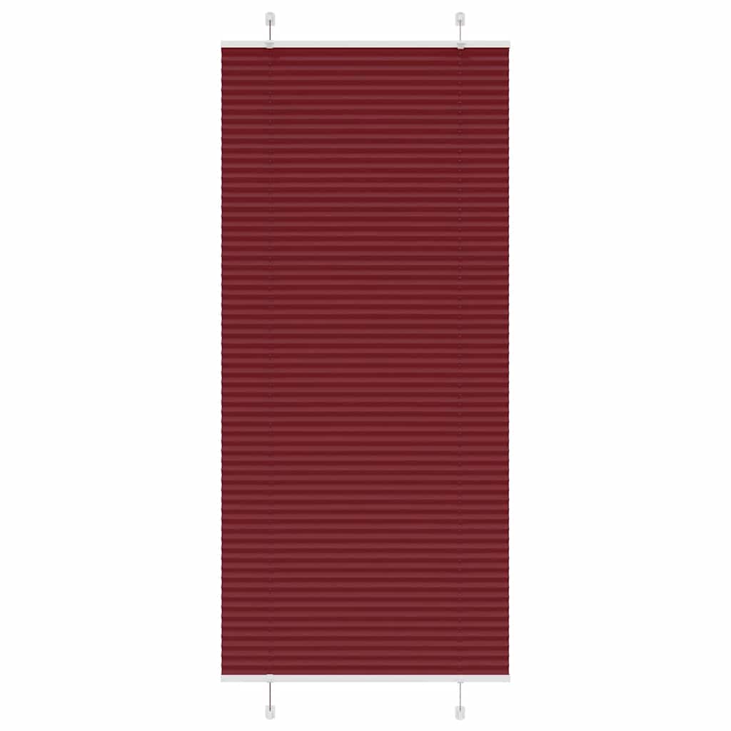 vidaXL Roleta plisowana Bordowy Czerwony 85x200 cm Szerokość tkaniny