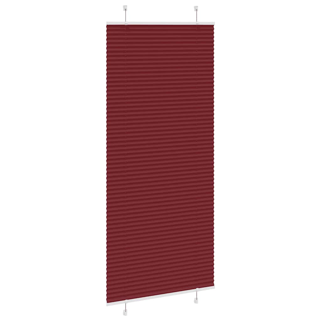 vidaXL Roleta plisowana Bordowy Czerwony 85x200 cm Szerokość tkaniny