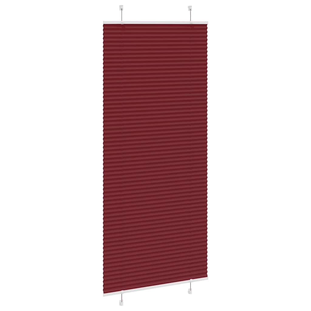 vidaXL Roleta plisowana Bordowy Czerwony 90x200 cm Szerokość tkaniny