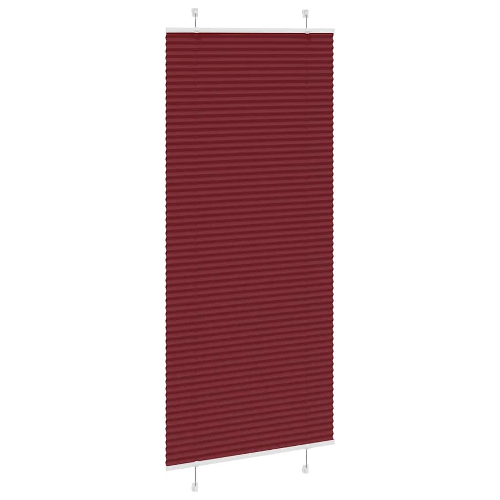 vidaXL Roleta plisowana Bordowy Czerwony 5x200 cm Szerokość tkaniny