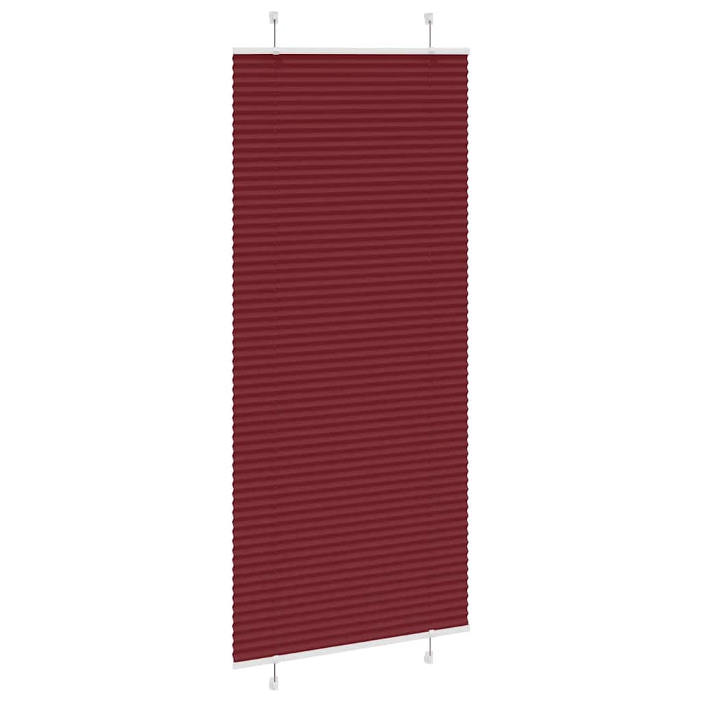 vidaXL Roleta plisowana Bordowy Czerwony 5x200 cm Szerokość tkaniny