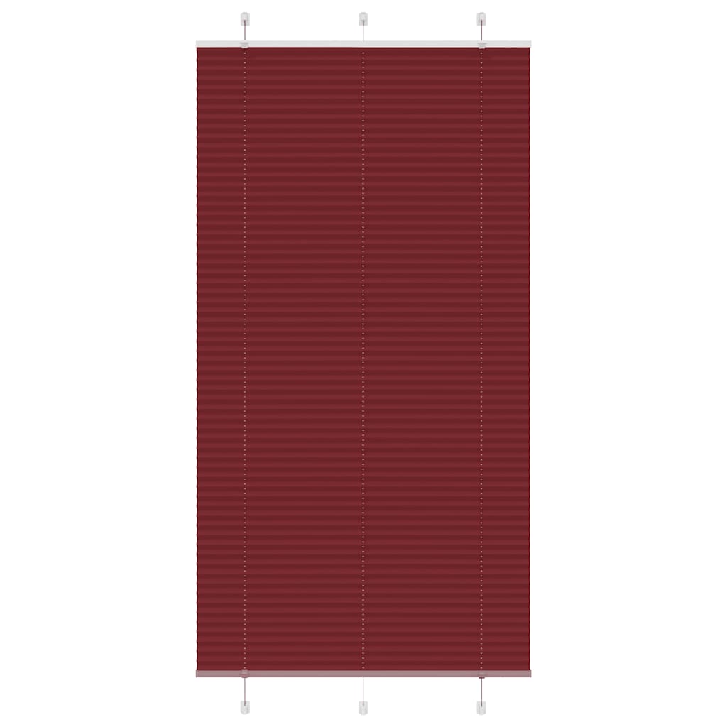 vidaXL Roleta plisowana Bordowy Czerwony 105x200 cm Szerokość tkaniny