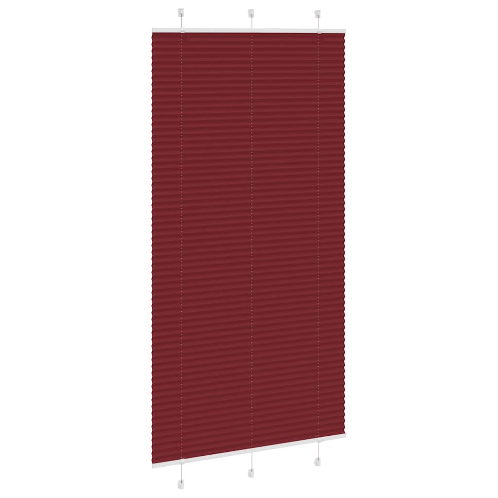 vidaXL Roleta plisowana Bordowy Czerwony 105x200 cm Szerokość tkaniny