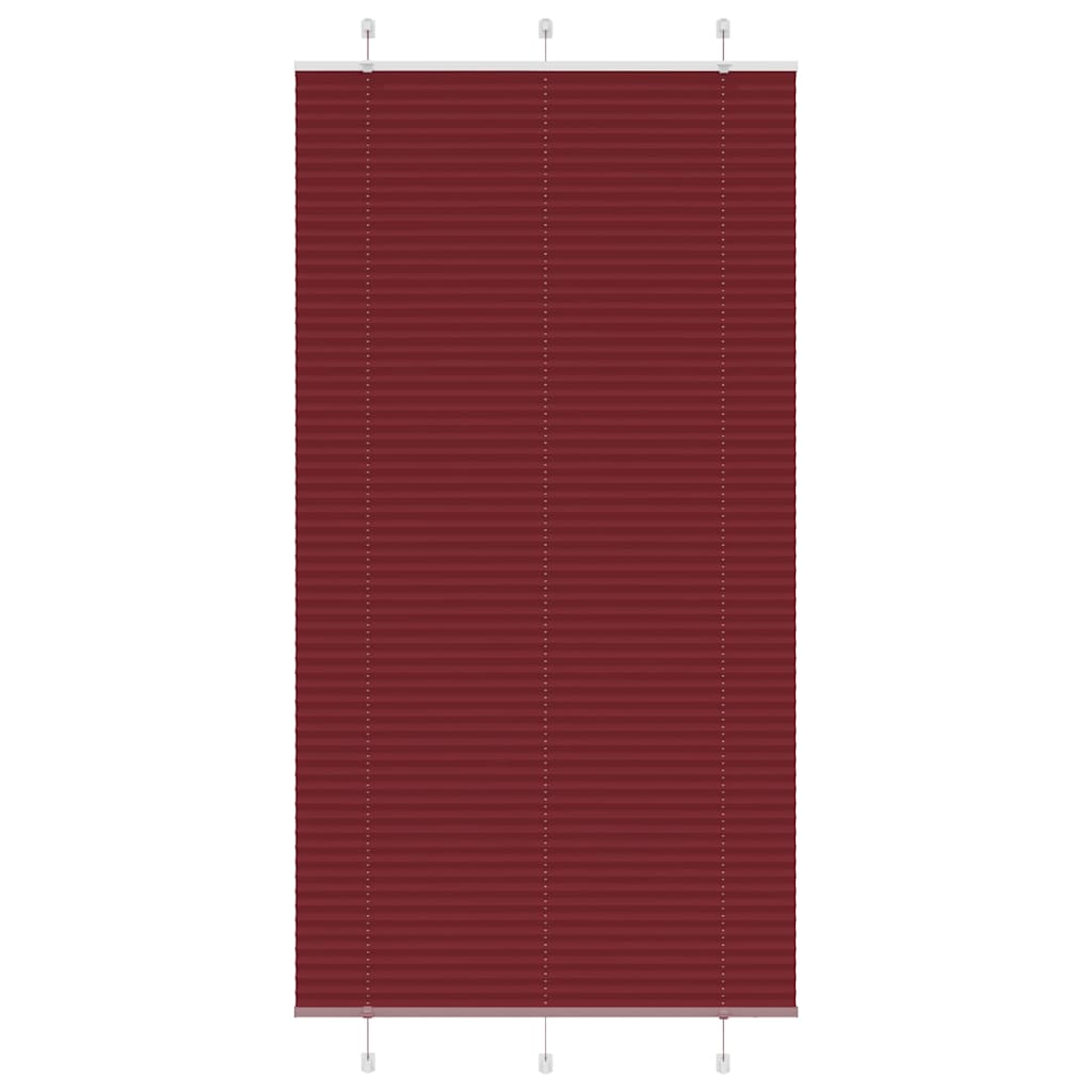 vidaXL Roleta plisowana Bordowy Czerwony 110x200 cm Szerokość tkaniny