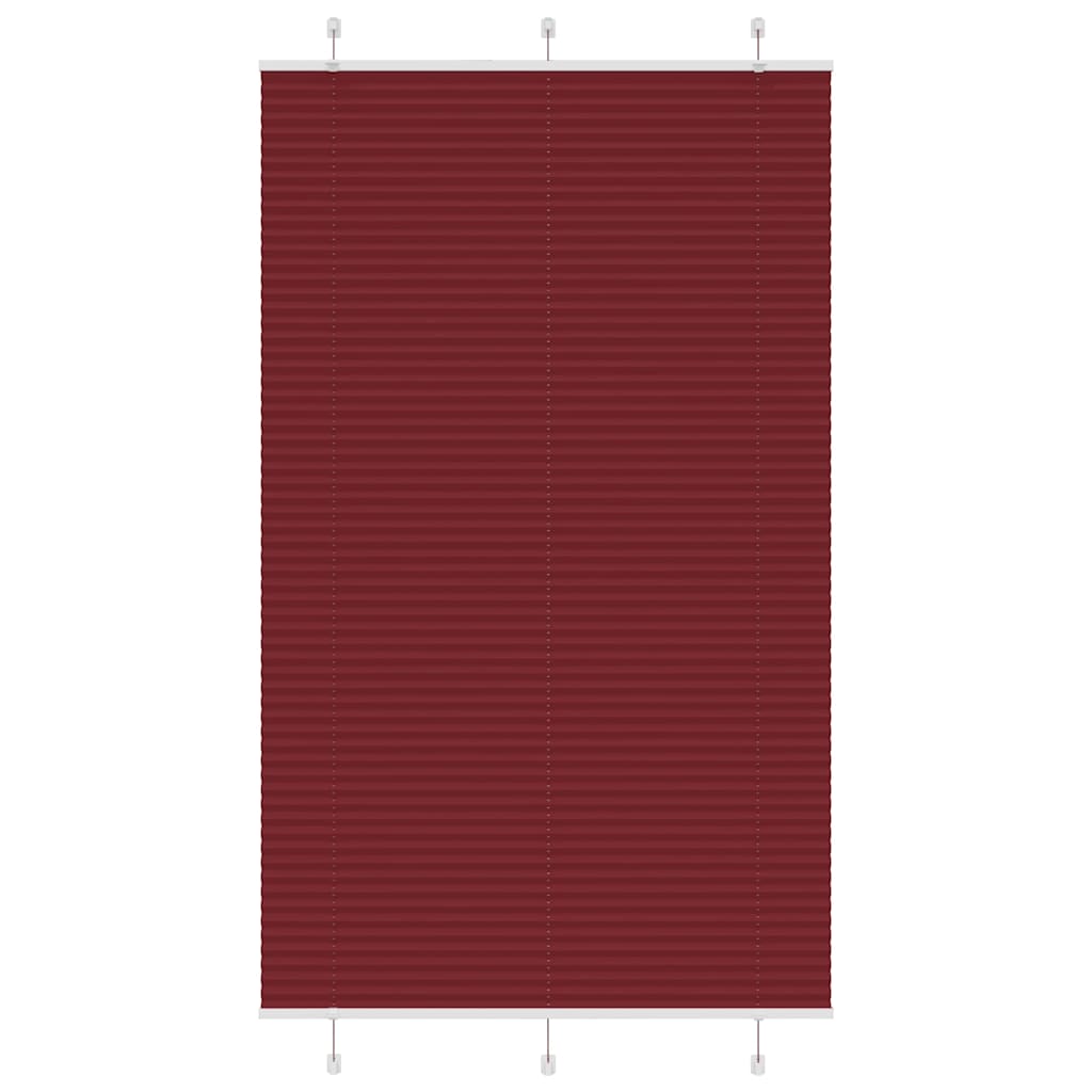 vidaXL Roleta plisowana Bordowy Czerwony 115x200 cm Szerokość tkaniny