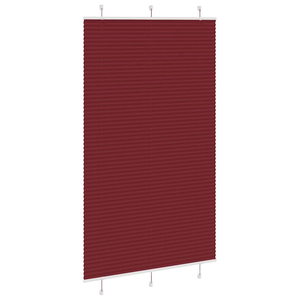 vidaXL Roleta plisowana Bordowy Czerwony 120x200 cm Szerokość tkaniny