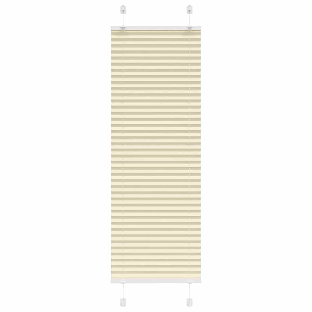 vidaXL Roleta plisowana kremowa 40x100 cm Szerokość tkaniny 39,4 cm