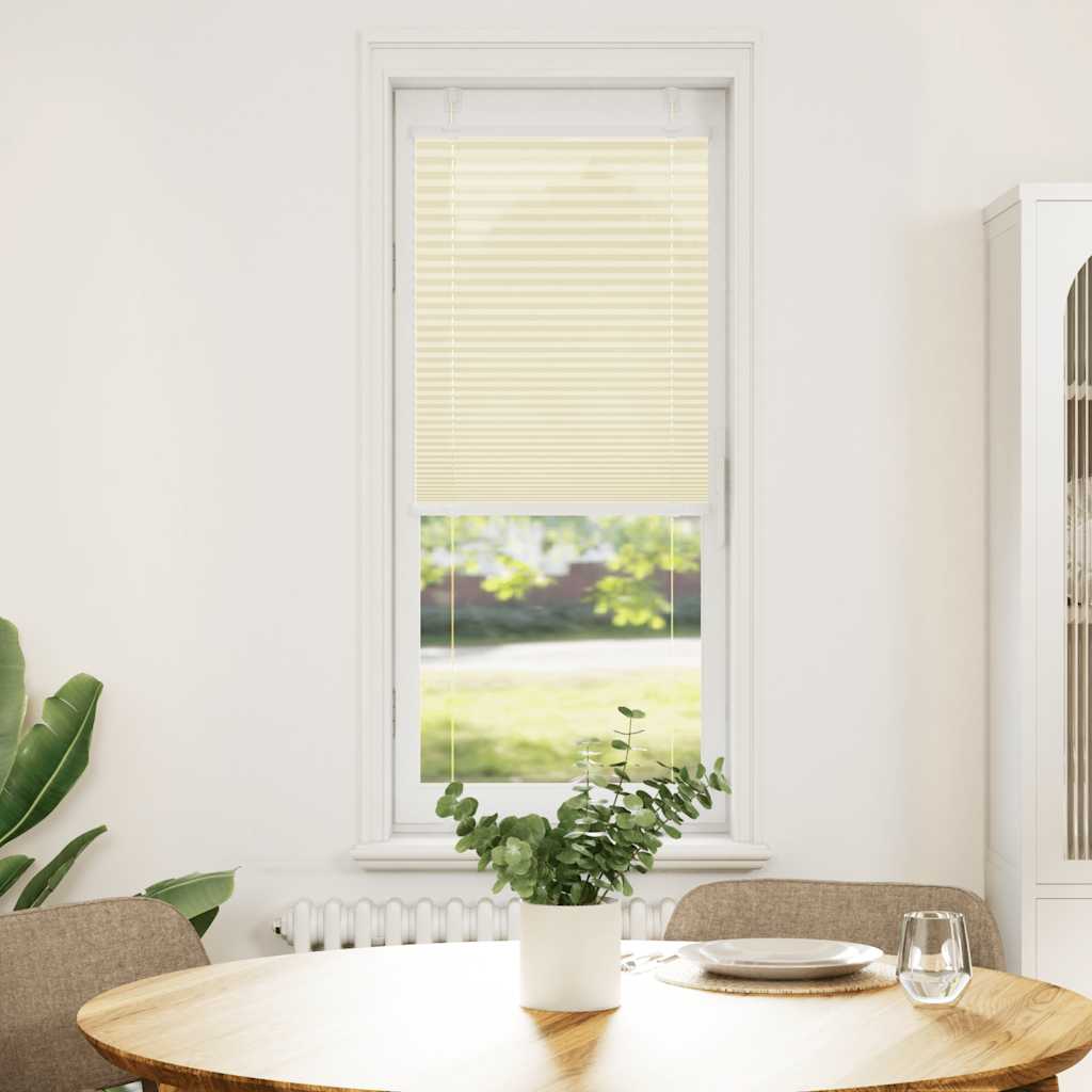 vidaXL Roleta plisowana kremowa 40x100 cm Szerokość tkaniny 39,4 cm