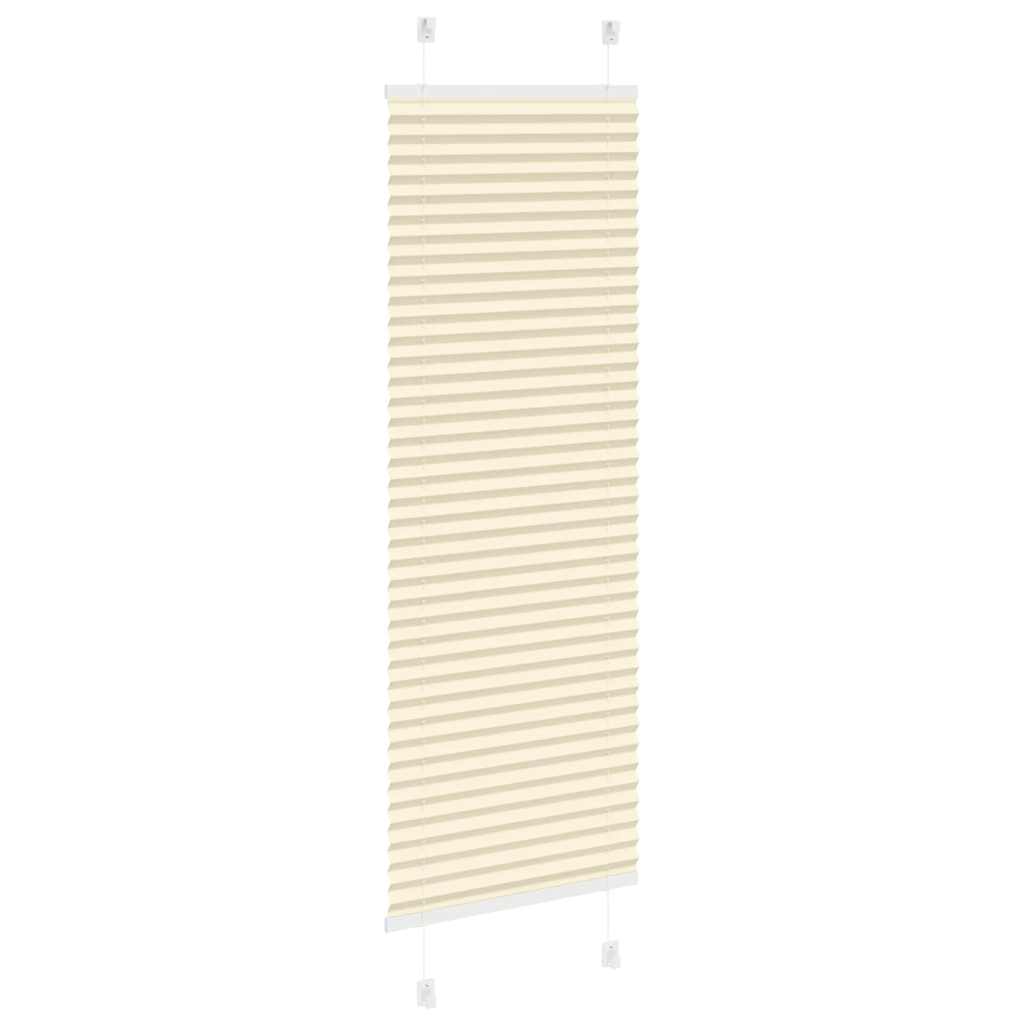 vidaXL Roleta plisowana kremowa 40x100 cm Szerokość tkaniny 39,4 cm