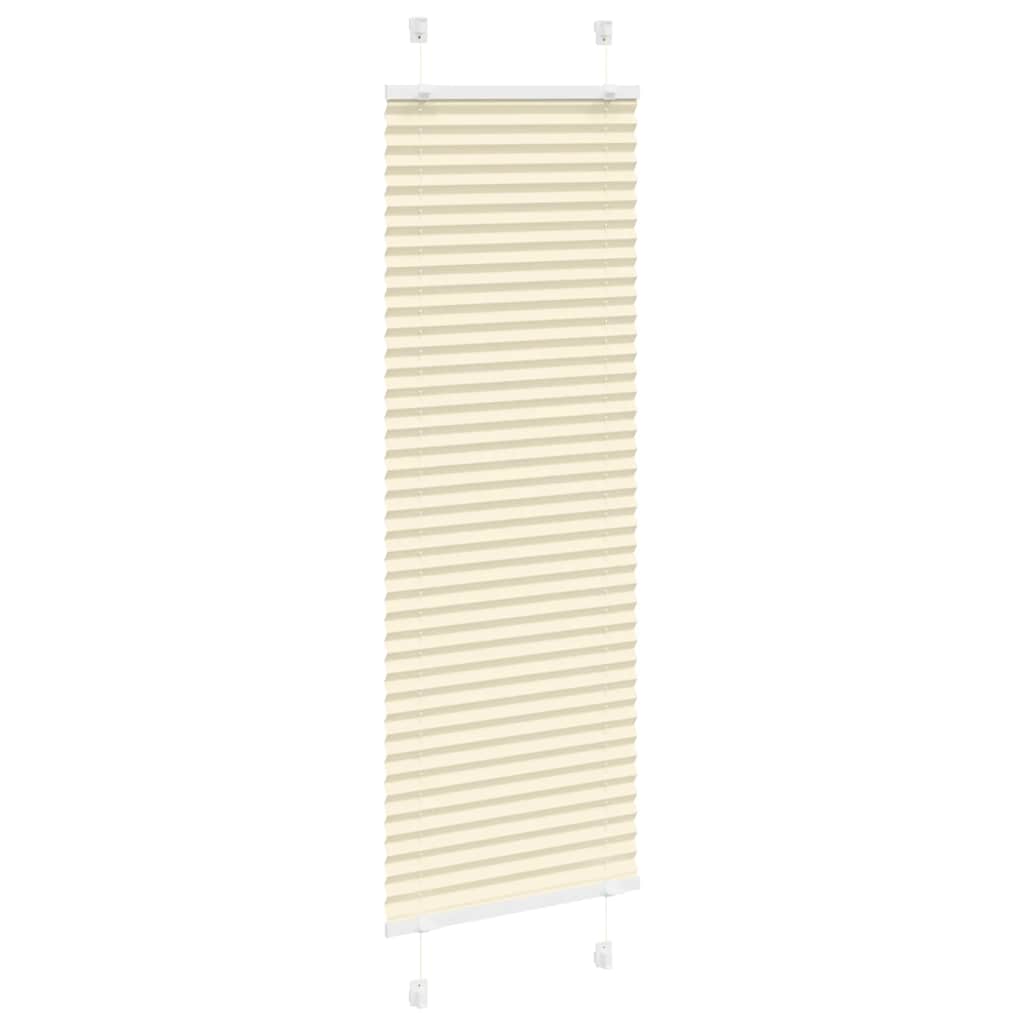 vidaXL Roleta plisowana kremowa 45x100 cm Szerokość tkaniny 44,4 cm