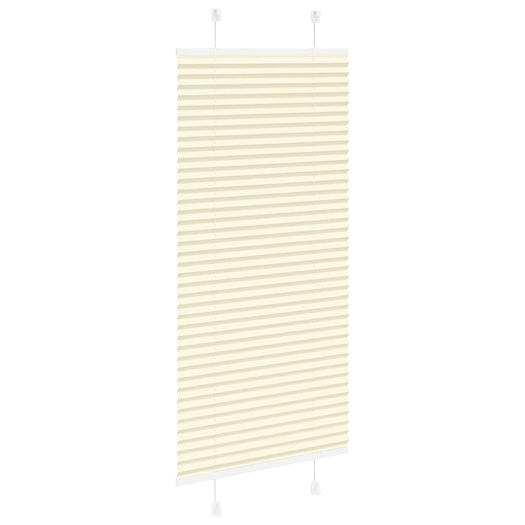 vidaXL Roleta plisowana kremowa 55x100 cm Szerokość tkaniny 54,4cm