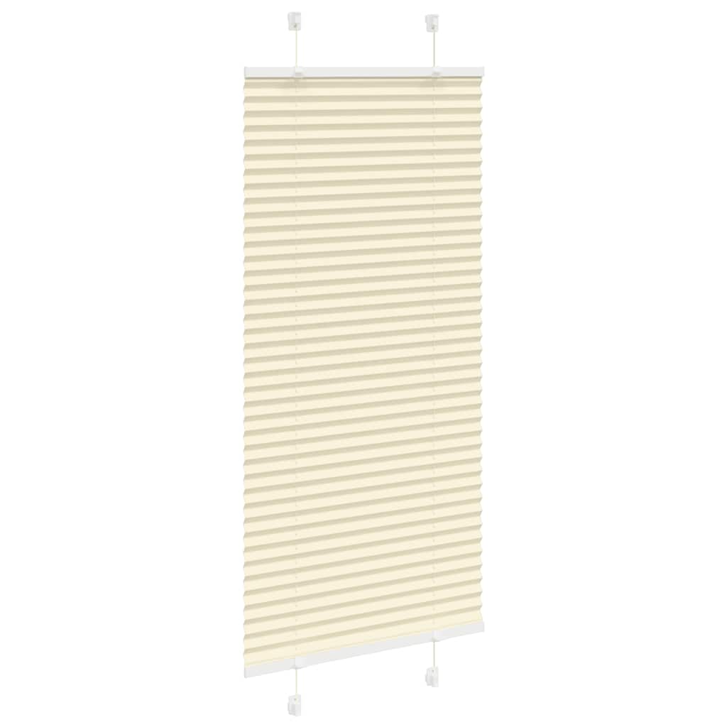 vidaXL Roleta plisowana kremowa 60x100 cm Szerokość tkaniny 59,4cm
