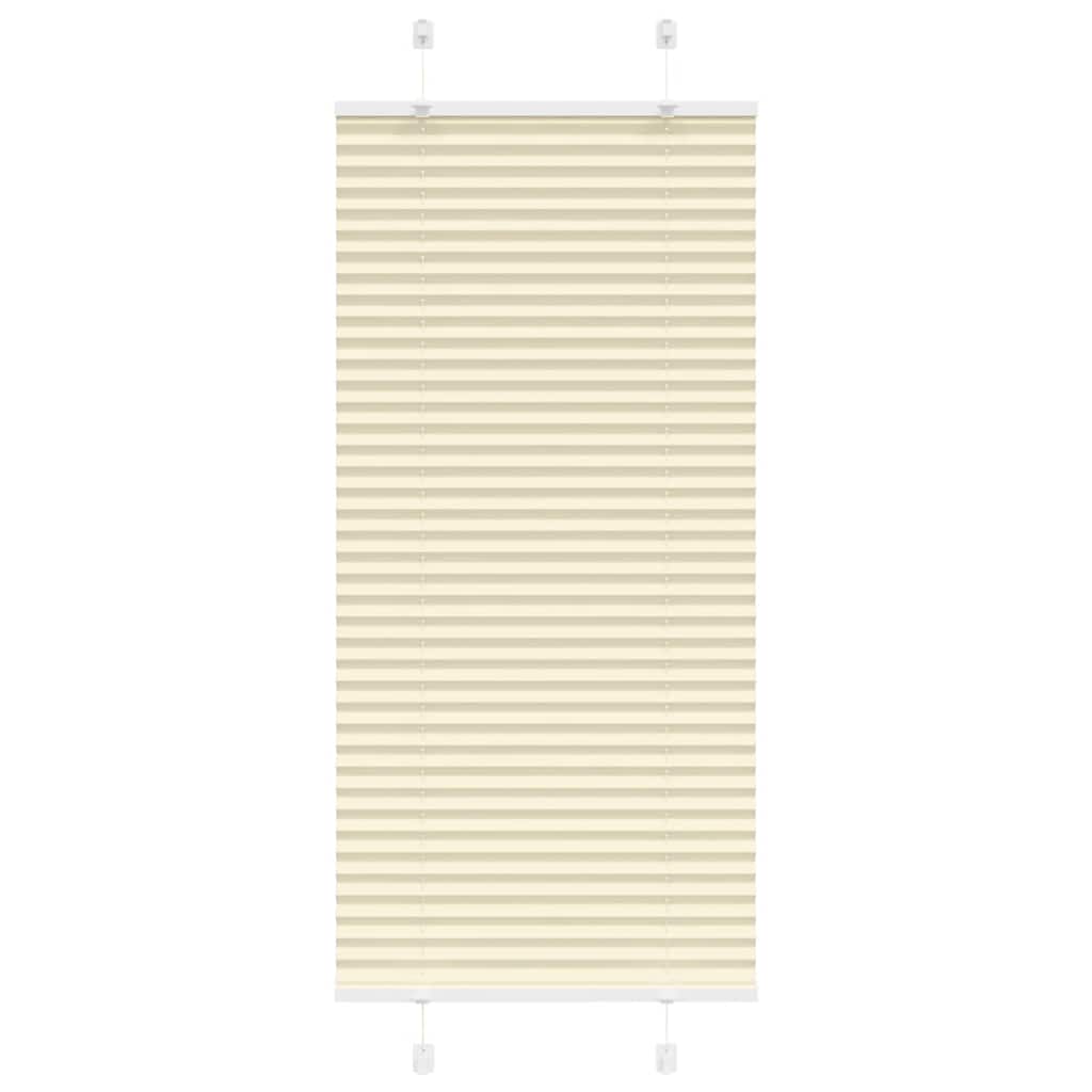 vidaXL Roleta plisowana kremowa 65x100 cm Szerokość tkaniny 64,4cm