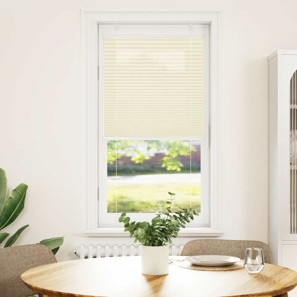 vidaXL Roleta plisowana kremowa 65x100 cm Szerokość tkaniny 64,4cm