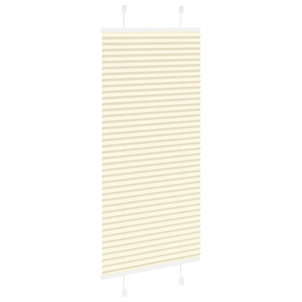 vidaXL Roleta plisowana kremowa 65x100 cm Szerokość tkaniny 64,4cm
