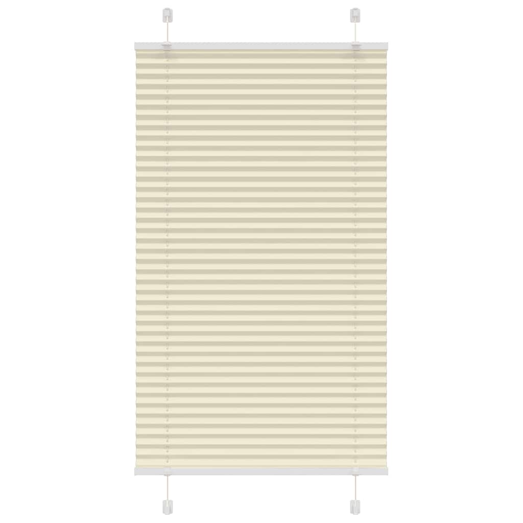 vidaXL Roleta plisowana kremowa 70x100 cm Szerokość tkaniny 69,4 cm