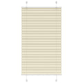vidaXL Roleta plisowana kremowa 80x100 cm Szerokość tkaniny 79,4 cm