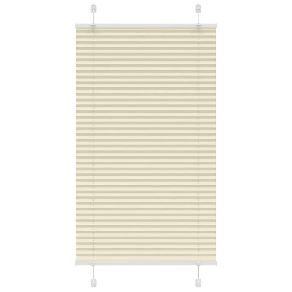 vidaXL Roleta plisowana kremowa 80x100 cm Szerokość tkaniny 79,4 cm