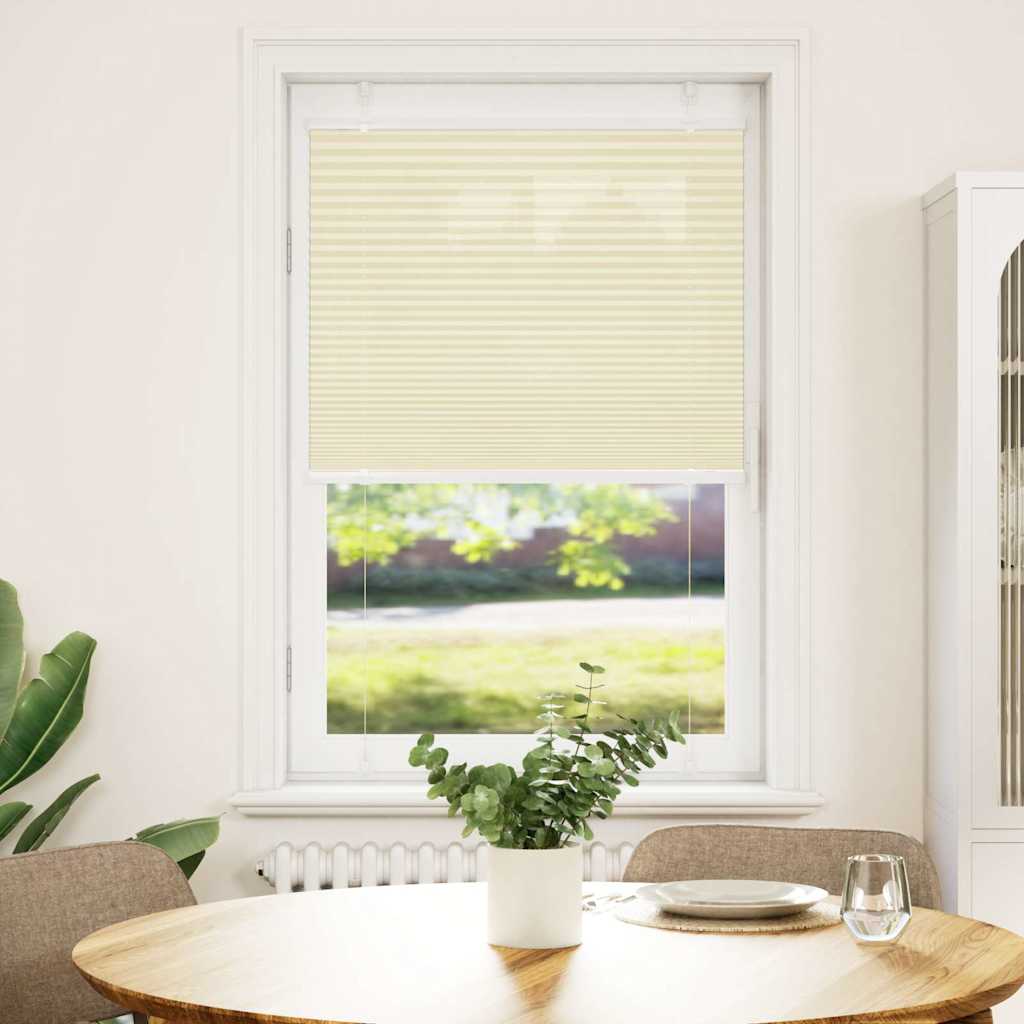 vidaXL Roleta plisowana kremowa 80x100 cm Szerokość tkaniny 79,4 cm