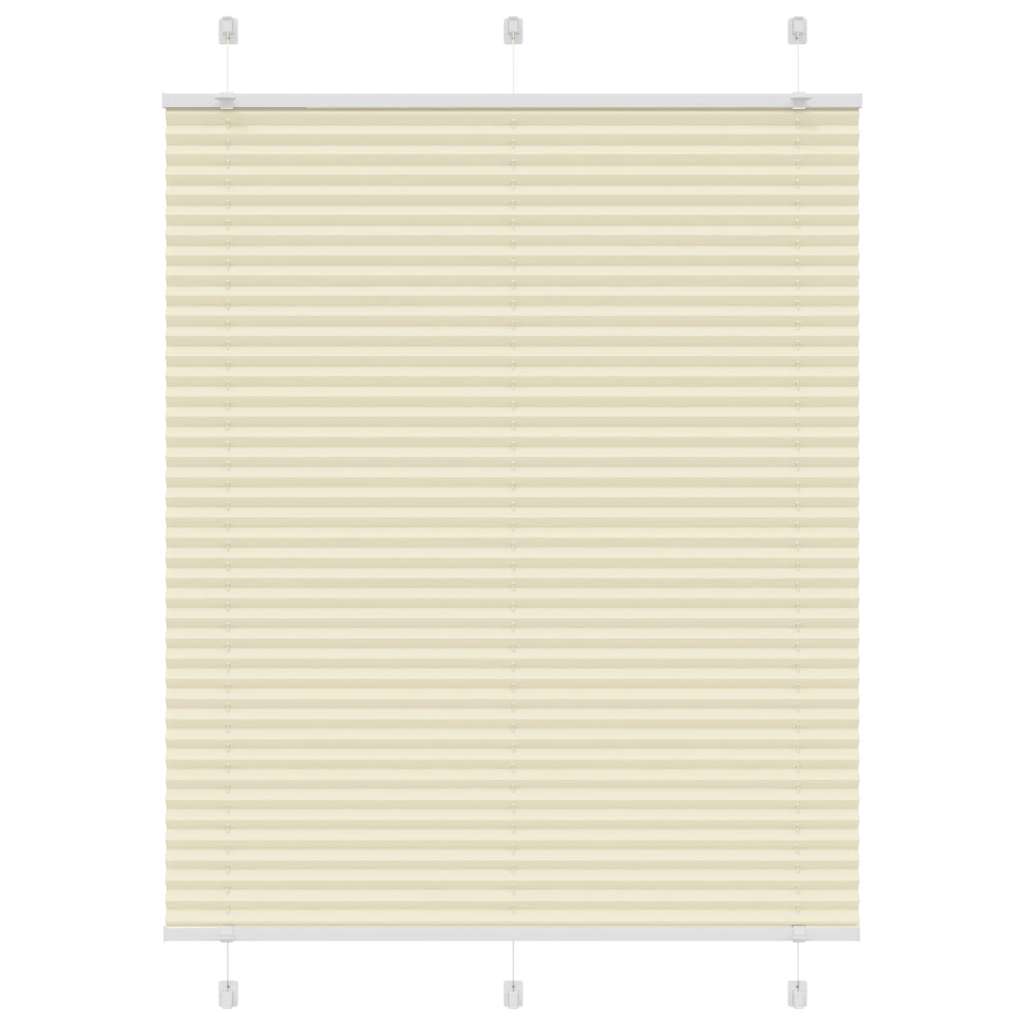 vidaXL Roleta plisowana kremowa 105x100 cm Szerokość tkaniny 104,4cm
