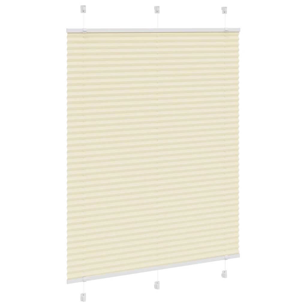 vidaXL Roleta plisowana kremowa 105x100 cm Szerokość tkaniny 104,4cm