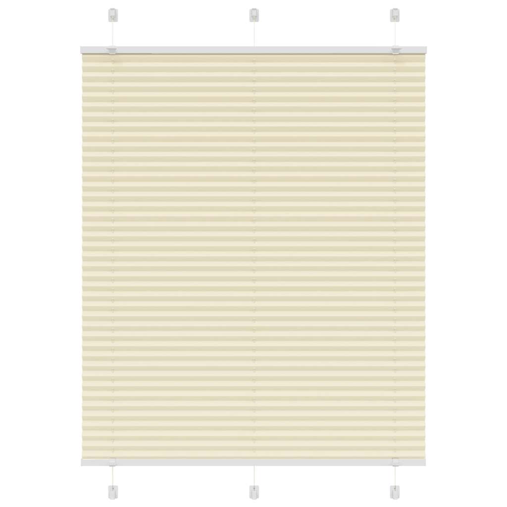 vidaXL Roleta plisowana kremowa 110x100 cm Szerokość tkaniny 109,4cm