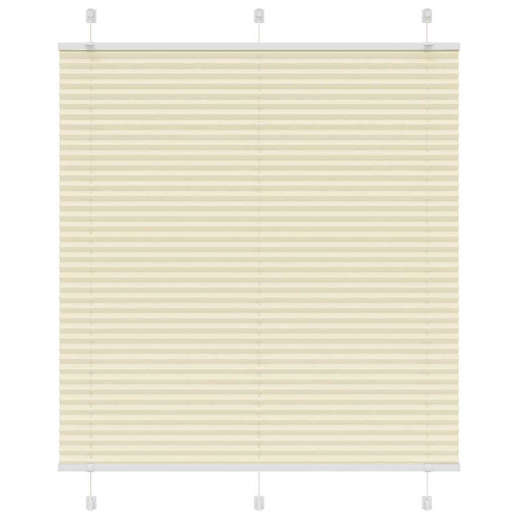 vidaXL Roleta plisowana kremowa 120x100 cm Szerokość tkaniny 119,4cm
