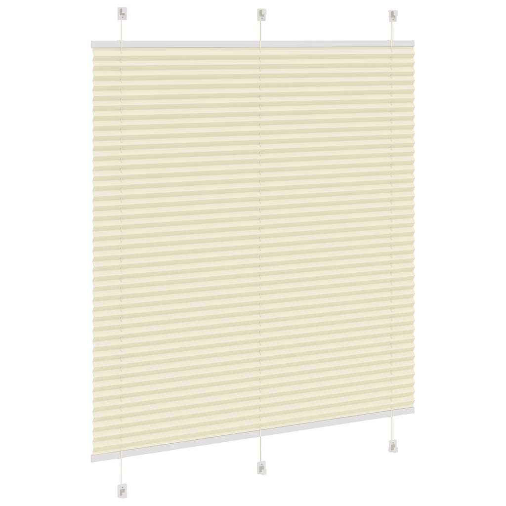 vidaXL Roleta plisowana kremowa 120x100 cm Szerokość tkaniny 119,4cm