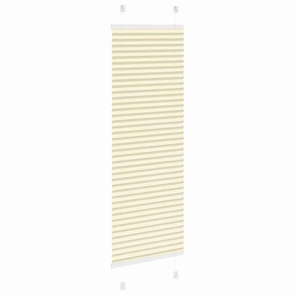 vidaXL Roleta plisowana kremowa 40x150 cm Szerokość tkaniny 39,4 cm