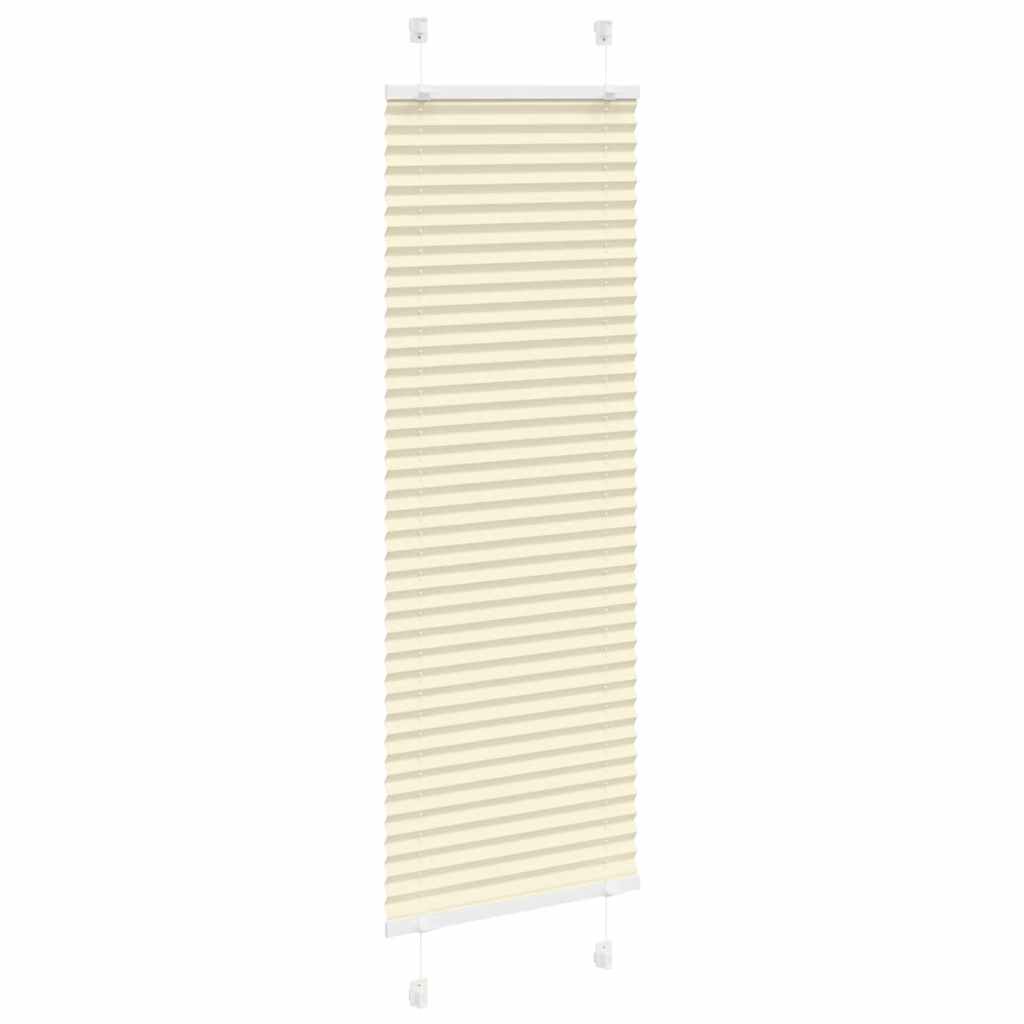 vidaXL Roleta plisowana kremowa 50x150 cm Szerokość tkaniny 49,4cm