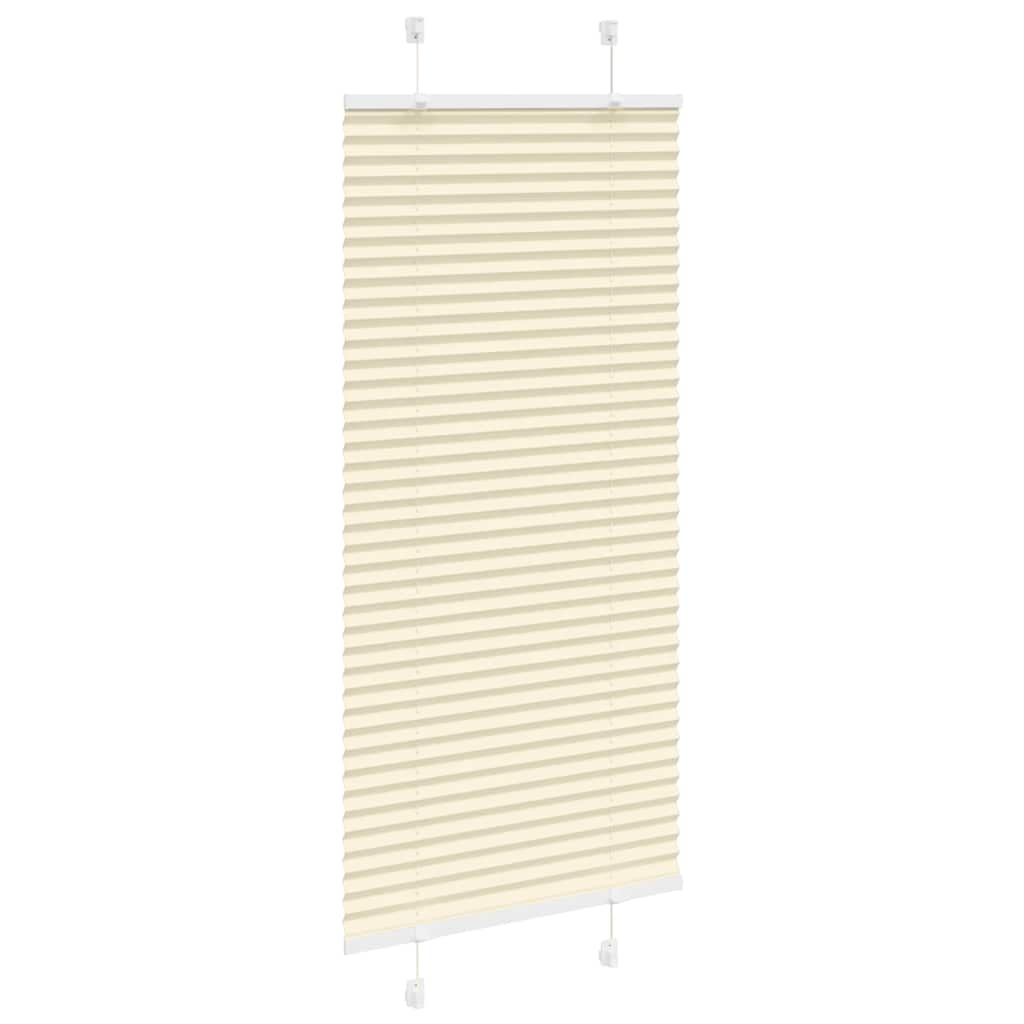 vidaXL Roleta plisowana kremowa 55x150 cm Szerokość tkaniny 54,4cm