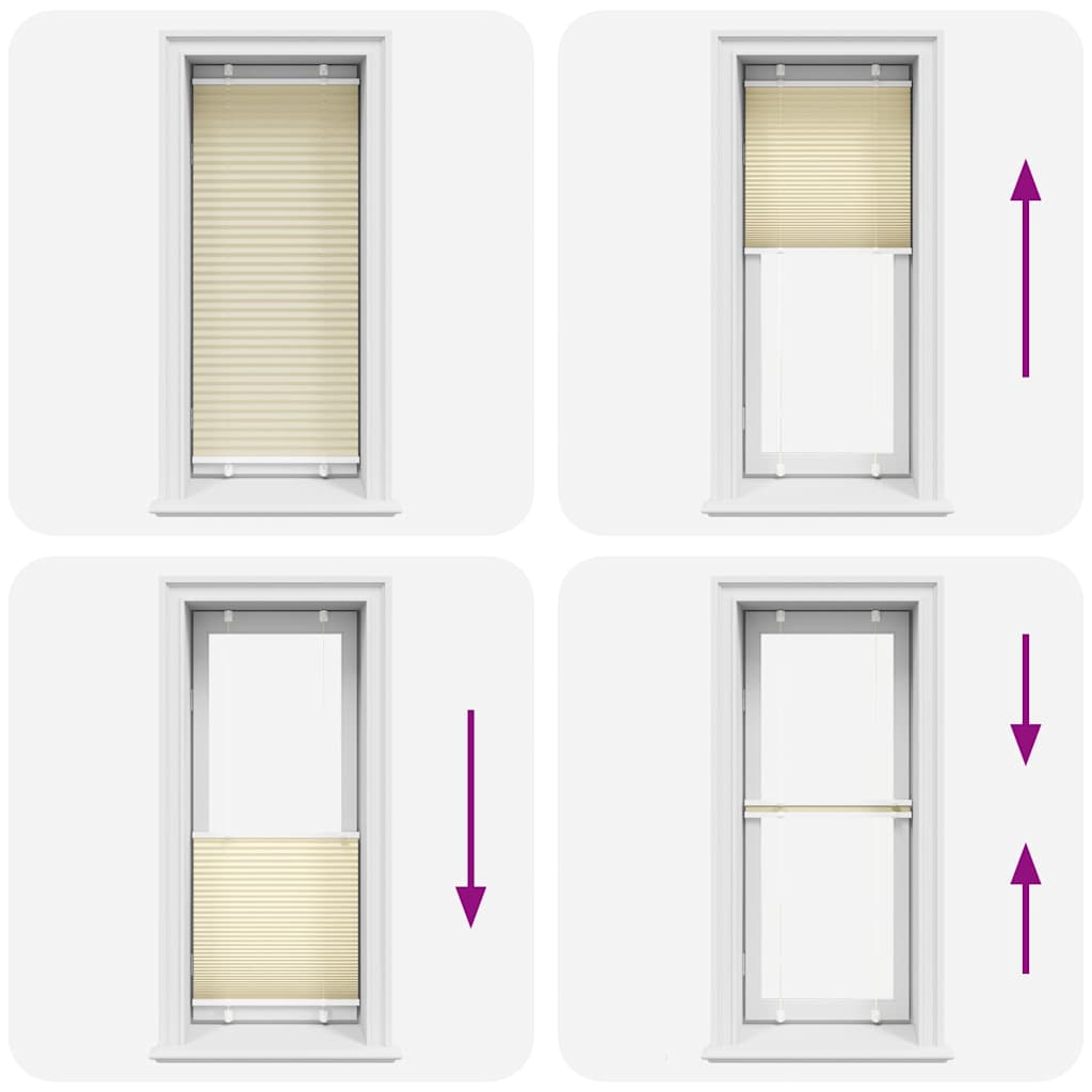 vidaXL Roleta plisowana kremowa 65x150 cm Szerokość tkaniny 64,4cm
