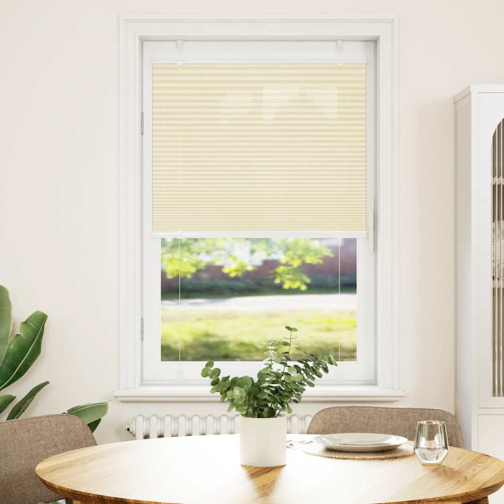 vidaXL Roleta plisowana kremowa 70x150 cm Szerokość tkaniny 69,4 cm
