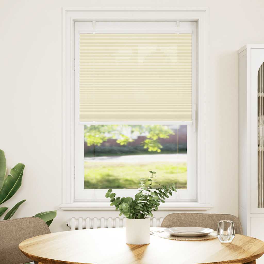 vidaXL Roleta plisowana kremowa 80x150 cm Szerokość tkaniny 79,4 cm