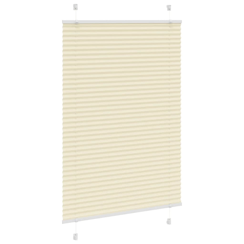 vidaXL Roleta plisowana kremowa 90x150 cm Szerokość tkaniny 89,4 cm